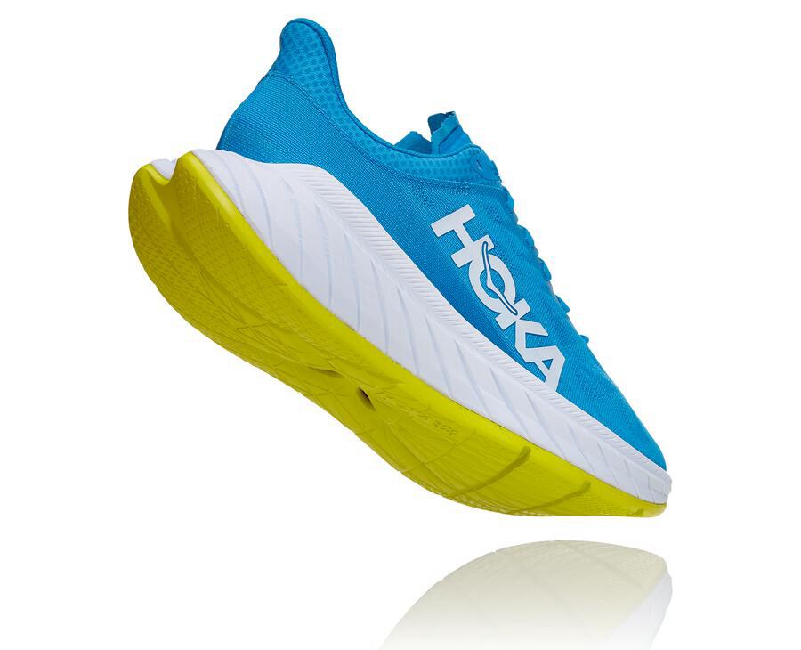 Hoka One One Hardloopschoenen Heren - Carbon X 2 - Blauw/Wit - BT4289075